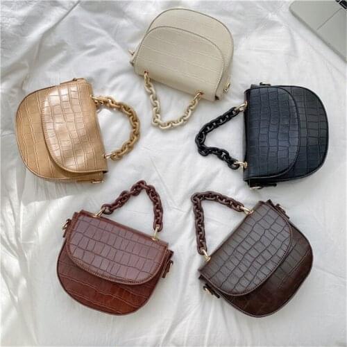 Women Bag PU Bucket Chains Fashion Alligator Shoulder Bags Pures And Bags Crossbody Designer Bag Luxury Euro-America Style