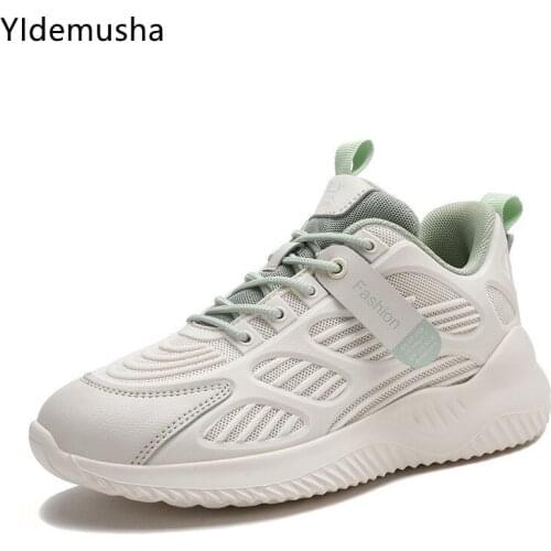 2021 New Spring Autumn Women Casual Shoes Fashion Womens Mesh Sneakers PU Breathable Ladies Trainers Zapatillas Mujer Deportiva