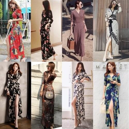 Cheap wholesale 2019 new Spring Summer Autumn Hot selling womens fashion casual sexy Dress FW138