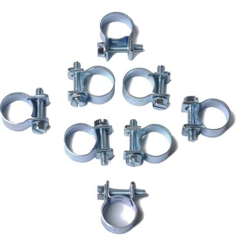 10PCS/Set 7-9mm Mini Clamp Fuel Injection Hose Air Hose Clamps Assortment Kit Diesel Petrol Pipe Clips