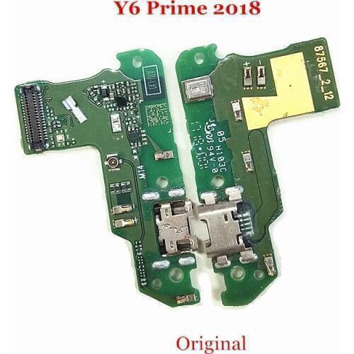 10PCS/lLot Original USB Charger Board Dock Port Plug Connector Charging Flex Cable For Huawei Y6 Prime 2018 / Y6 2018