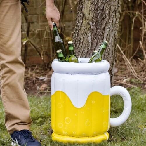 2pcs Inflatable Beer Ice Bucket Outdoor Beer Bucket PVC Inflatable Beer Cooler Beer Storage Container for Bar Accessories