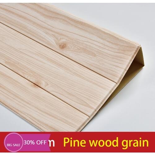 3D Wooden Wall Sticker Home Decor PE Foam Waterproof Wall Covering Self Adhesive Wallpaper For Living Room Bedroom 3D Wall Panel