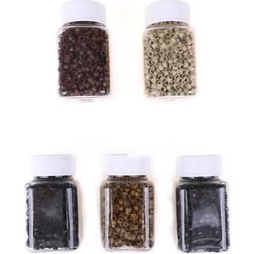 5 Colors Micro Rings 4.0MM 1000pcs Micro Crimp Beads Micro Bead Hair Silicone Ring/Links/Beads For Hair Extensions