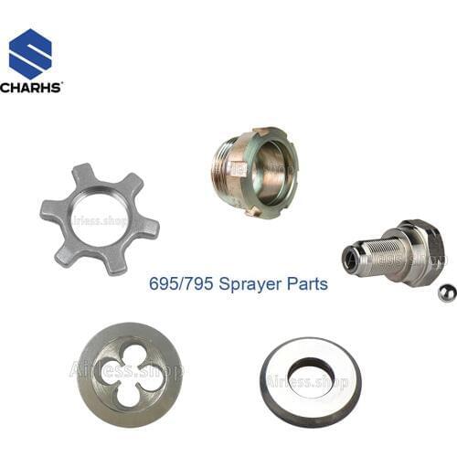 695 795 3900 Airless Paint Sprayers parts Pump Packing Nut/Clamping nut of cylinder/Outlet valve/Inlet Valve/Big ball seat