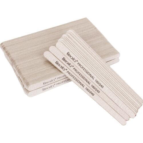 70pcs/pack Professional Manicure Sanding Nail Art File Droplet Gray 100/180 180/240 for Natural Nails Tool Wooden Sandpaper