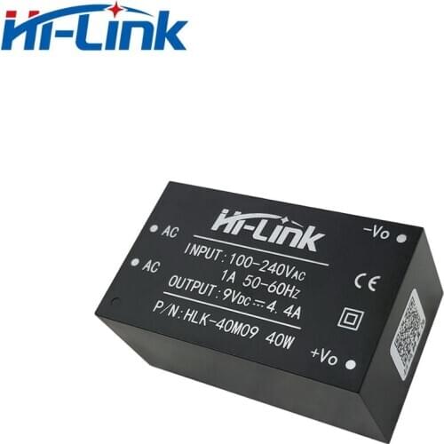 Free shipping 2pcs/lot 40W 9V dc output power supply module ac-dc stepdown 100-240V hilink