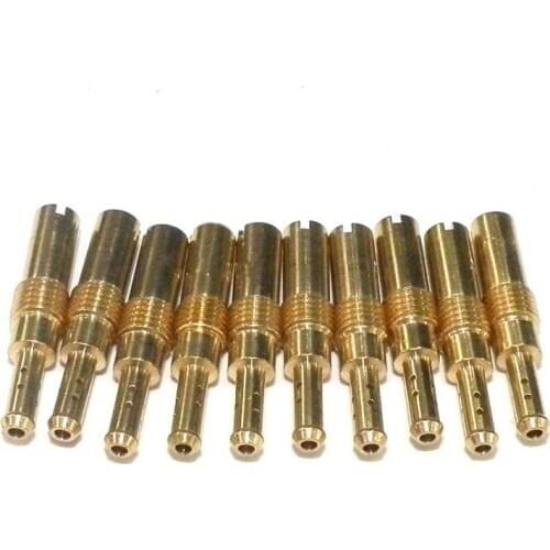 10pcs Pilot Jet Slow Jet for Motorcycle GY6 Carburetor PWK Keihin PE CVK FCR PWM PJ CBR CR N424-21 OKO CVK Injector Nozzle