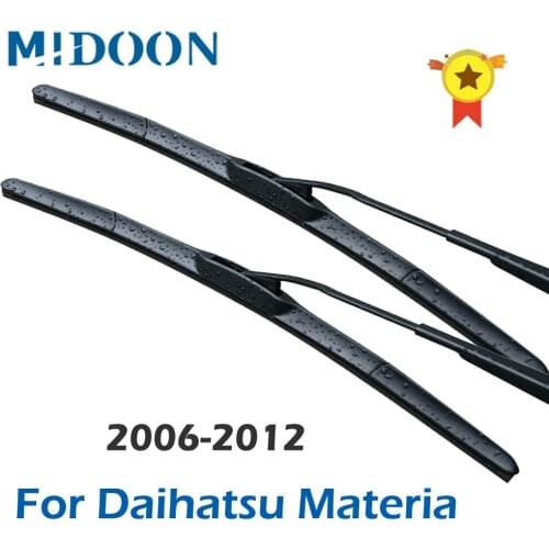 MIDOON Hybrid Wiper Blades for Daihatsu Materia Fit Hook Arms 2006 2007 2008 2009 2010 2011 2012