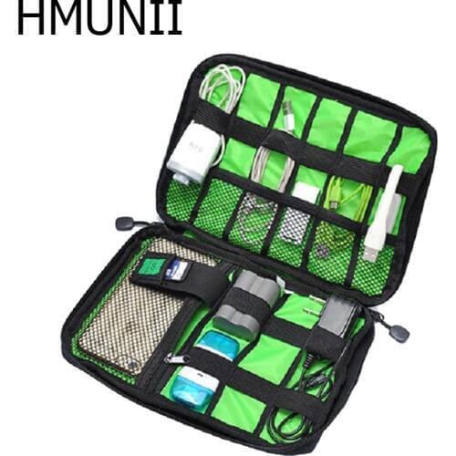HMUNII Electronic Accessories Travel Bag Oxford cloth Mens Travel Organizer For Date Line SD Card USB Cable Digital Device Bag