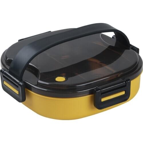 1000ml Large Capacity Lunch Box with 304 Stainless Steel Liner or Plastic Liner Leakproof Bento Boxes Portable Food Container