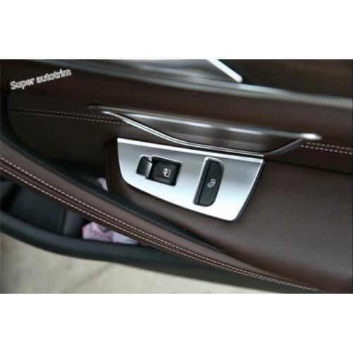 Lapetus Door Armrest Window Lift Control Button Frame Cover Trim Accessories Interior Fit For BMW 5 Series G30 530I 2017 - 2020