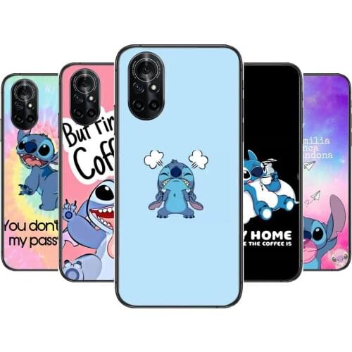 Love Stitch Clear Phone Case For Huawei Honor 20 10 9 8A 7 5T X Pro Lite 5G Black Etui Coque Hoesjes Comic Fash