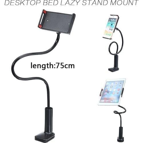 Desktop Gooseneck Phone Holder Grip Flexible Long Arm Bracket Mount Clamp Gooseneck Mount Phone Bracket Stand For Bed Desktop