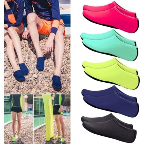 1 Pair Unisex Water Shoes Swimming Diving Socks Summer Beach Sandal Flat Shoe Seaside Non-Slip Men Women Sneaker Socks Slipper
