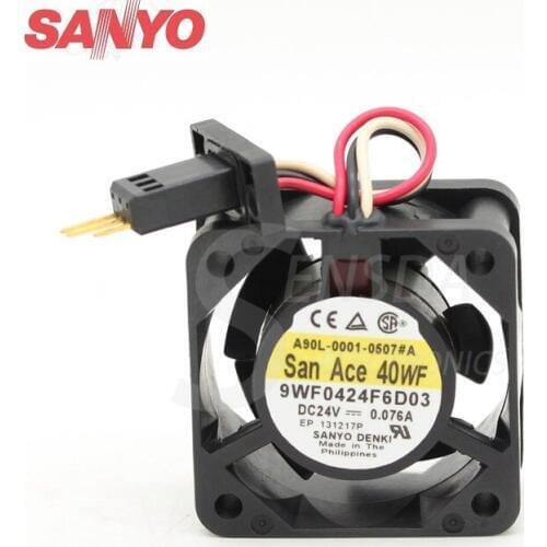 Original For Sanyo 9WF0424F6D03 24V 0.076A 4cm 40mm server axial cooling fans