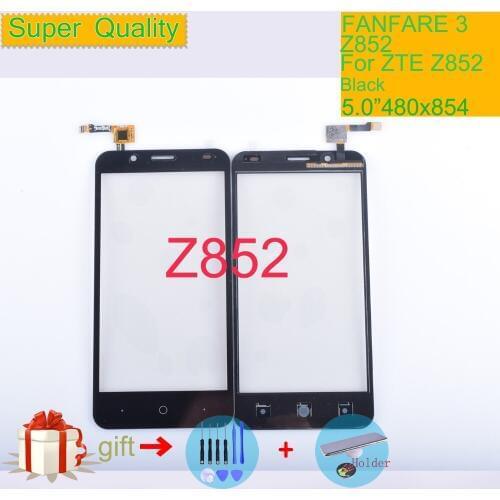 Original Touch Screen Digitizer For ZTE FANFARE 3 Z852 Z 852 Touch Panel Touchscreen Lens Front Glass Sensor NO LCD Z852