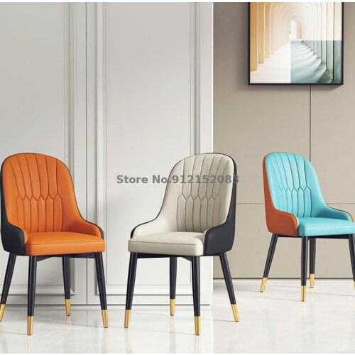 Nordic light luxury dining chair home stool backrest mahjong bedroom chair desk makeup modern minimalist dining table