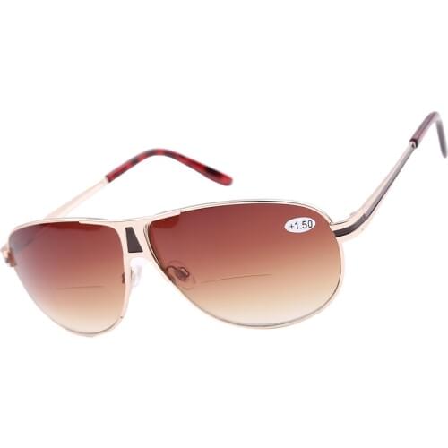 Agstum Sunglasses Unisex Mens Womens Gradient Aviation Mirror Bifocal Eyeglass Frames Reading Glasses Sun Reader +1 +2 +2.5 +3