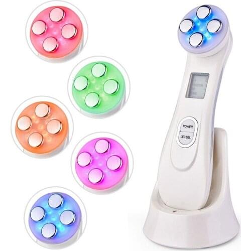 Skin Tightening Mesotherapy Facial 5 in 1 LED Photon Skin Rejuvenation Anti Aging RF EMS Beauty Skin Care Tool Face Massage