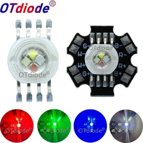 10-100PCS 45mil RGBW LED Diode 8pins High Power LED Chip 4W 4*3W 12W lamp Colorful DIY for Stage lighting beads