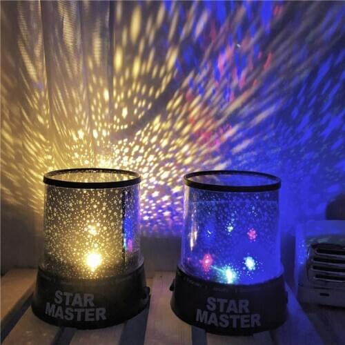 LED Star Night Light Romantic Sky Starry Moon Star Projector Light Lamp for New Year Xmas Holiday Decoration Home Room Lightings
