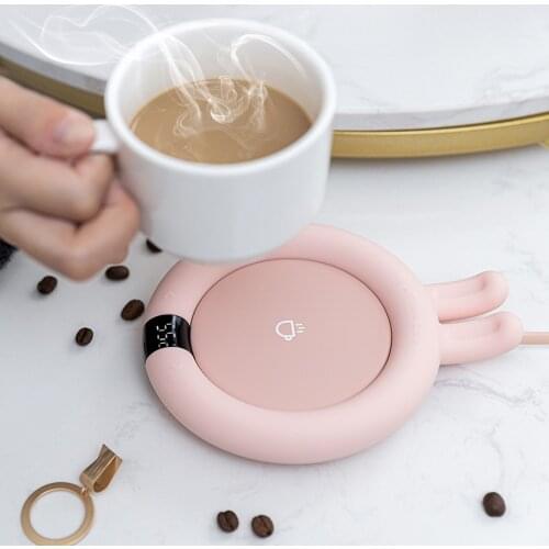 Creative 55 degree constant temperature touch three-speed timing heating coaster bottle warmer ceramic cup warm water coaster