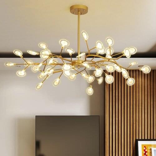 Decoration Firefly Chandelier Lighting Modern Branch Light Fixture Vintage living Roomm/Dinning Room Hanging Lamp Suspension