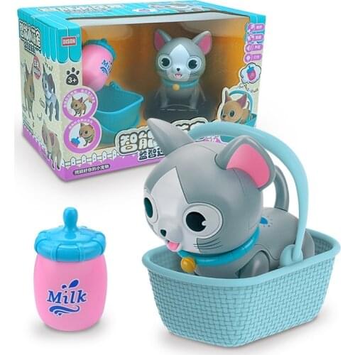 Smart Cartoon Pets Intelligent Dog Cat Pig Electronic Toys Robot LED Eyes Sound Childrens Smart Feeding Pets