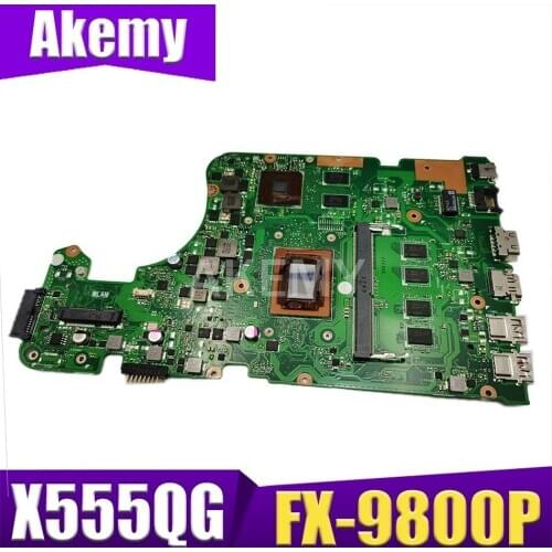 X555QG 8G/FX-9800P(V2G) For Asus X555QG X555Q X555B X555BP K555B A555B K555Q Mainboard Motherboard 90NB0D40-R00010