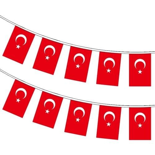 Xvggdg 20pcs/set turkey bunting flags Pennant String Banner Buntings Festival Party Holiday