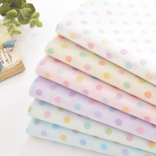 Japan vintage cotton COSMO Color dots handwork fabric art Retro style fabric for DIY Bag 0.5meter