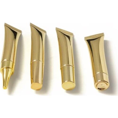 10ml Portable Soft Tubes Refillable Squeeze Bottle Golden High Quality Makeup Tools Accessories Lotion Hose 50pcs/lot