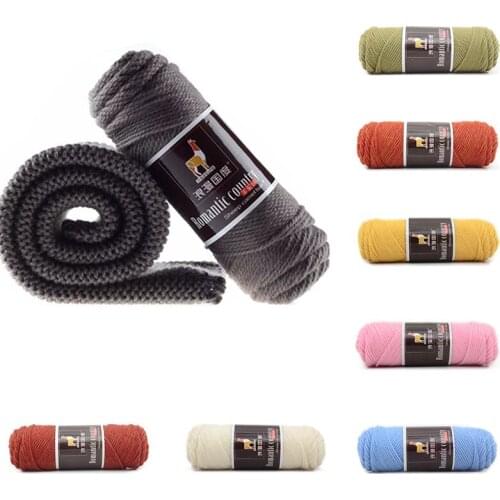 100g 3 Ply Thick Alpaca Yarns DIY Hand Knitting Wool Crochet Yarn Apparel Sewing