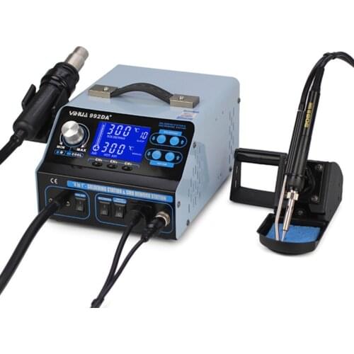 110/220V Desoldering Station 3-in-1 Repair Board BGA Rework Soldering Station SMD Hot Air gun Solder Iron Pen 992DA