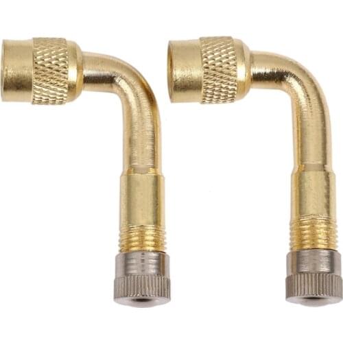2 pcs Valve Extension Valve Tire Brass 90 Degree Universal for Truck Car Motorcycle