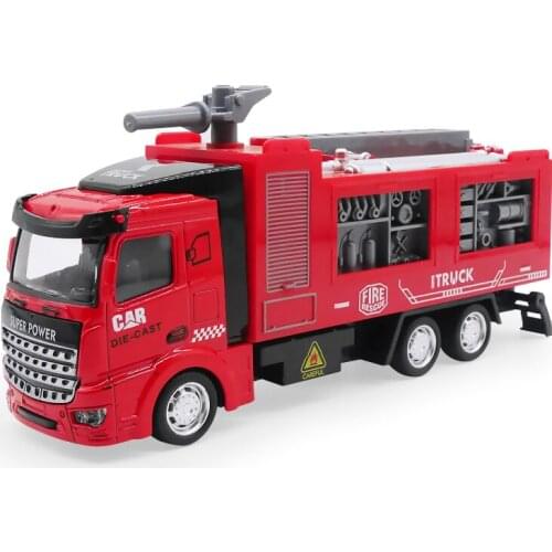 20CM large children pull back car toy fire engineering vehicle Truck boy sliding model toy hot wheels cars