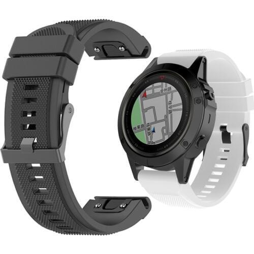 26mm Width Watch band Strap for Garmin Fenix 3 3HR Band Sport Silicone Watchband for Garmin Fenix 5X/5x plus smart watch black
