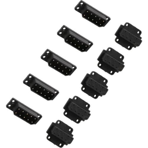 5Pairs Foam Turbojet Drone Model MX10 Male Female Plug 10 Pin Power Servo Connector for RC Fixed Wing Aircraft DIY Parts