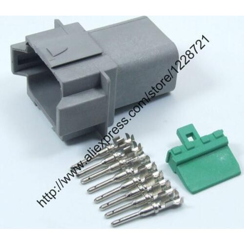 8 Way Plug Connector Kit DT04-8P 8 Pins Male Wire Connector Kit Complete With Wedgelocks&Crimping Terminal for MSD Crane