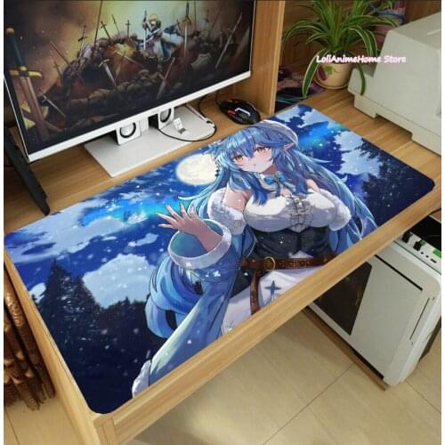Anime Hololive VTuber Yukihana Lamy Mouse Pad Thicken Laptop Gaming Mice Mat Table Keyboard Mat Playmat Cosplay Xmas Gifts