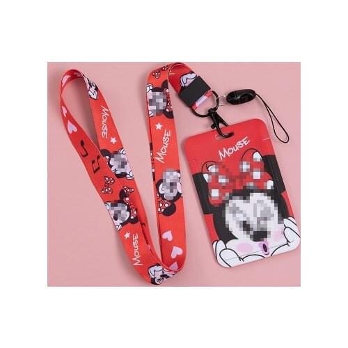 Disney mickey mouse coin bag Cartoon meal card bus card holder acrylic plastic campus card storage card holder