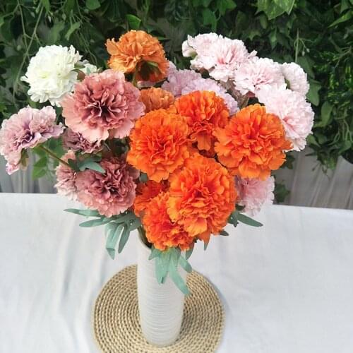 5pcs Simulation 3Forks European Artificial Platycodon Silk Flowers Decoration Home Photography Placement Props Fake Flowers Wall