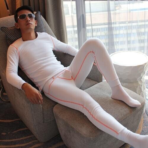 2020 Mens Thermal Underwear Sets Men Winter Pure Colour Long Johns Sets Clothes Male Shirt+Pants Sleepwear Heren Thermo Kleding