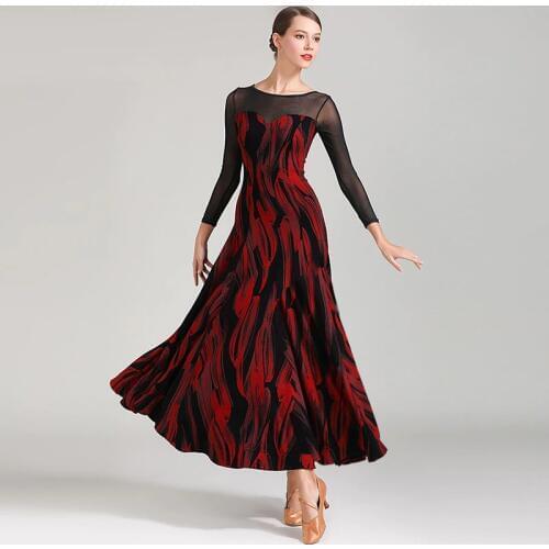 Latin ballroom dress for ballroom dancing women dance dress flamenco ballroom practice wear foxtrot dress modern dance costumes