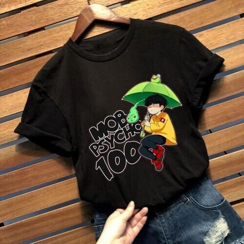 Mob Psycho 100 T-shirt Short Sleeves Tee Shirt Men