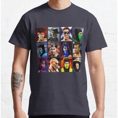 Men tshirts Classic Mortal Kombat II Select Fighters Video Game Retro Essential T Shirt Women t-shirt