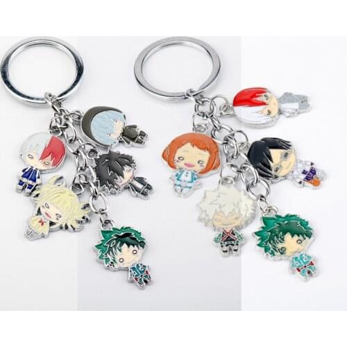 NEWest Anime Peripheral My Hero Academia Keychain DEKU TOOROKI HIMIKO TOGA DABI Cartoon Character Pendant