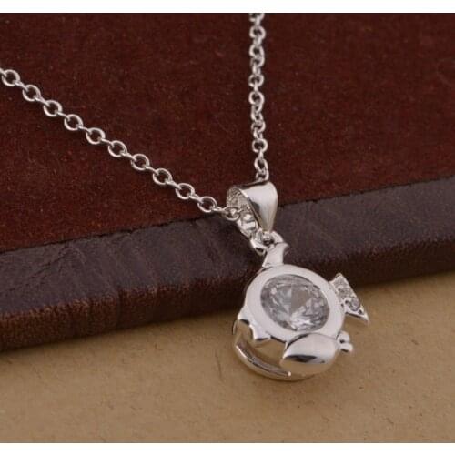 Wholesale silver plated Fashion jewelry chains necklace pendant WN-1548