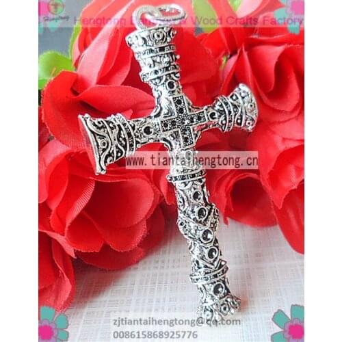 Alloy religious cross pandant / antique silver cross/ crucifix/cross part for necklace special offer